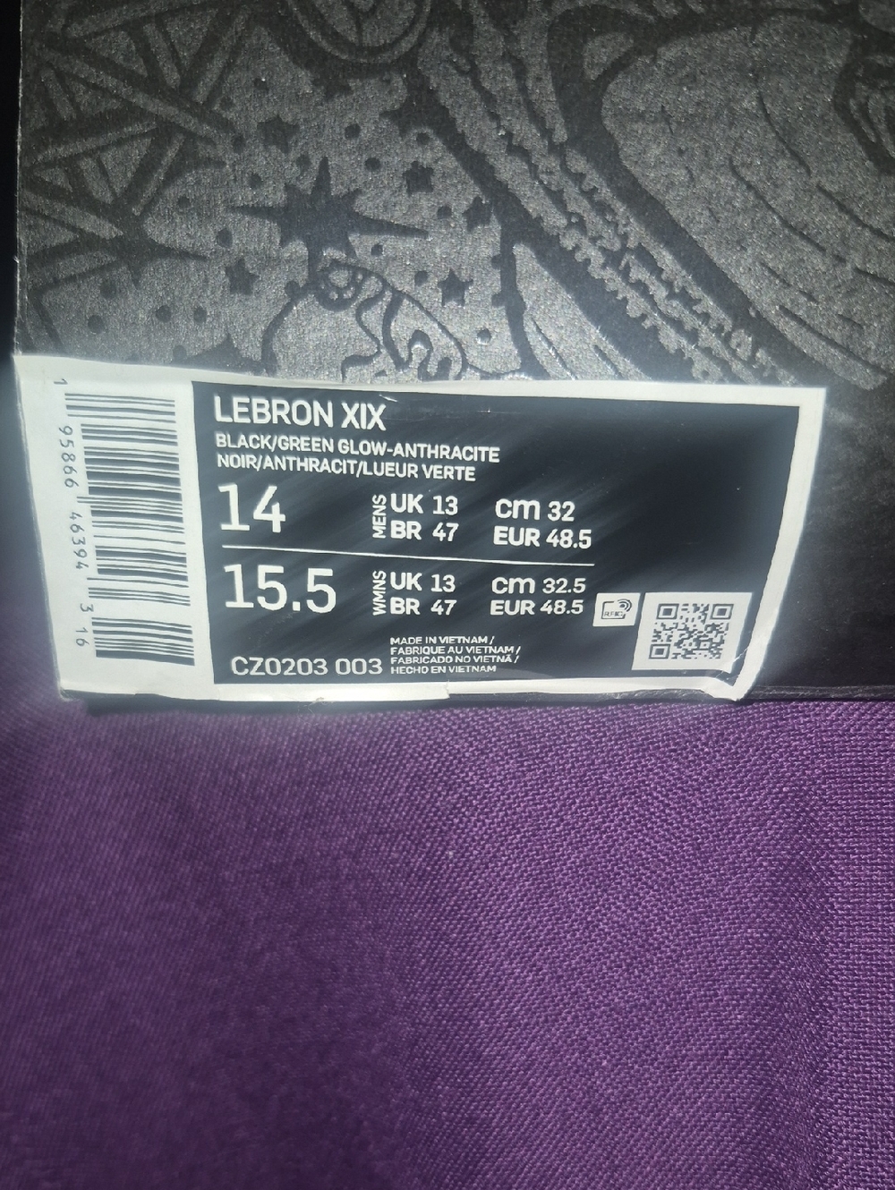 Nike LeBron XIX Label - Black/Green